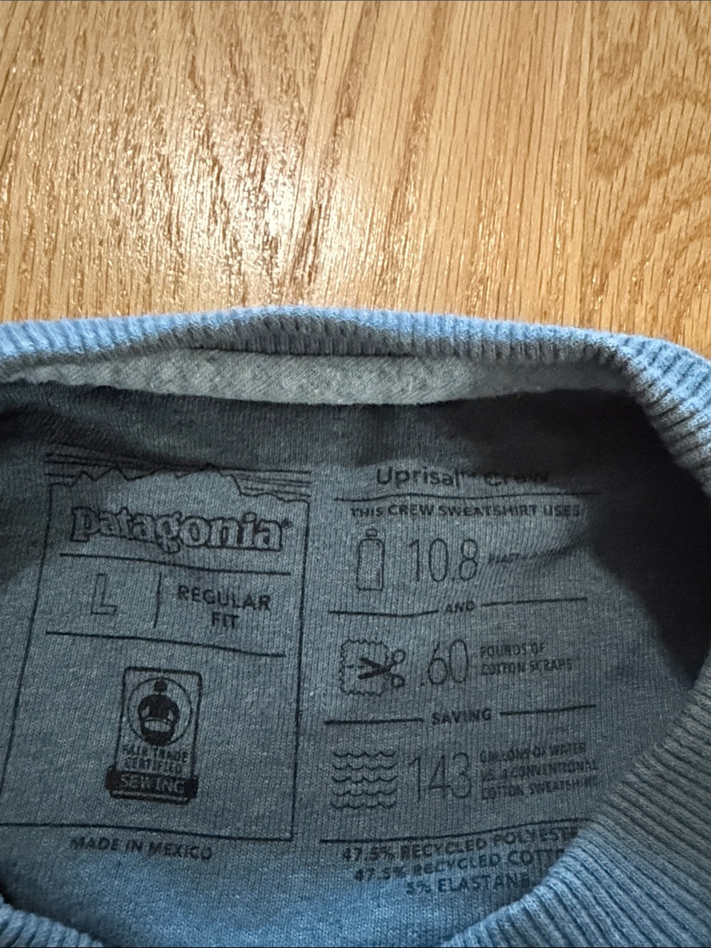 Patagonia P-6 Label Uprisal Crew Sweatshirt Sz L - Picture 2 of 6